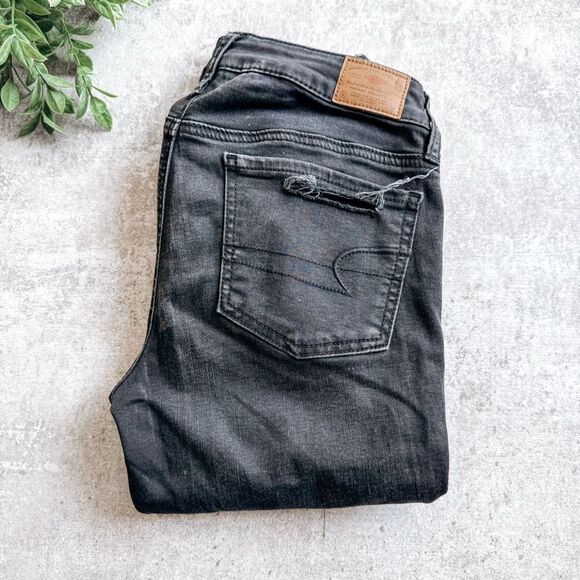 American Eagle Super Stretch Distressed Jegging Jean Size 2 - Picture 1 of 7